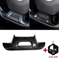 real carbon fiber car steering wheel decoration cover sticker decal auto interior accessories for chevrolet camaro zl1 2016 2020