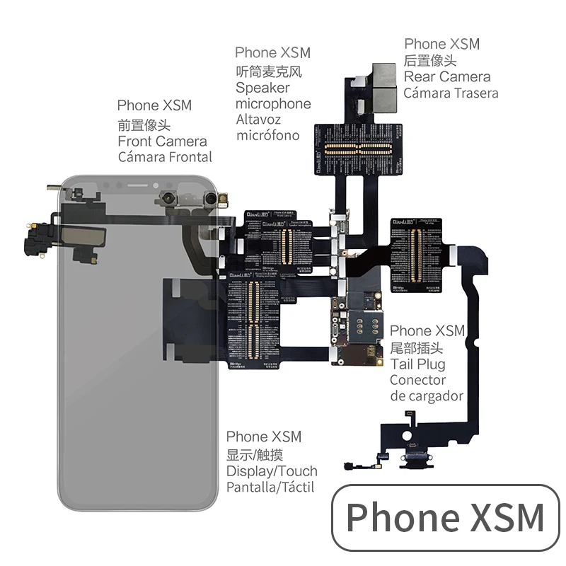

Qianli iBridge Test Cable for iPhone XS M X 8P 8G 7P 7 6SP 6S 6P 6 Motherboard Fault Display Touch Tail Plug Rear Camera Repair
