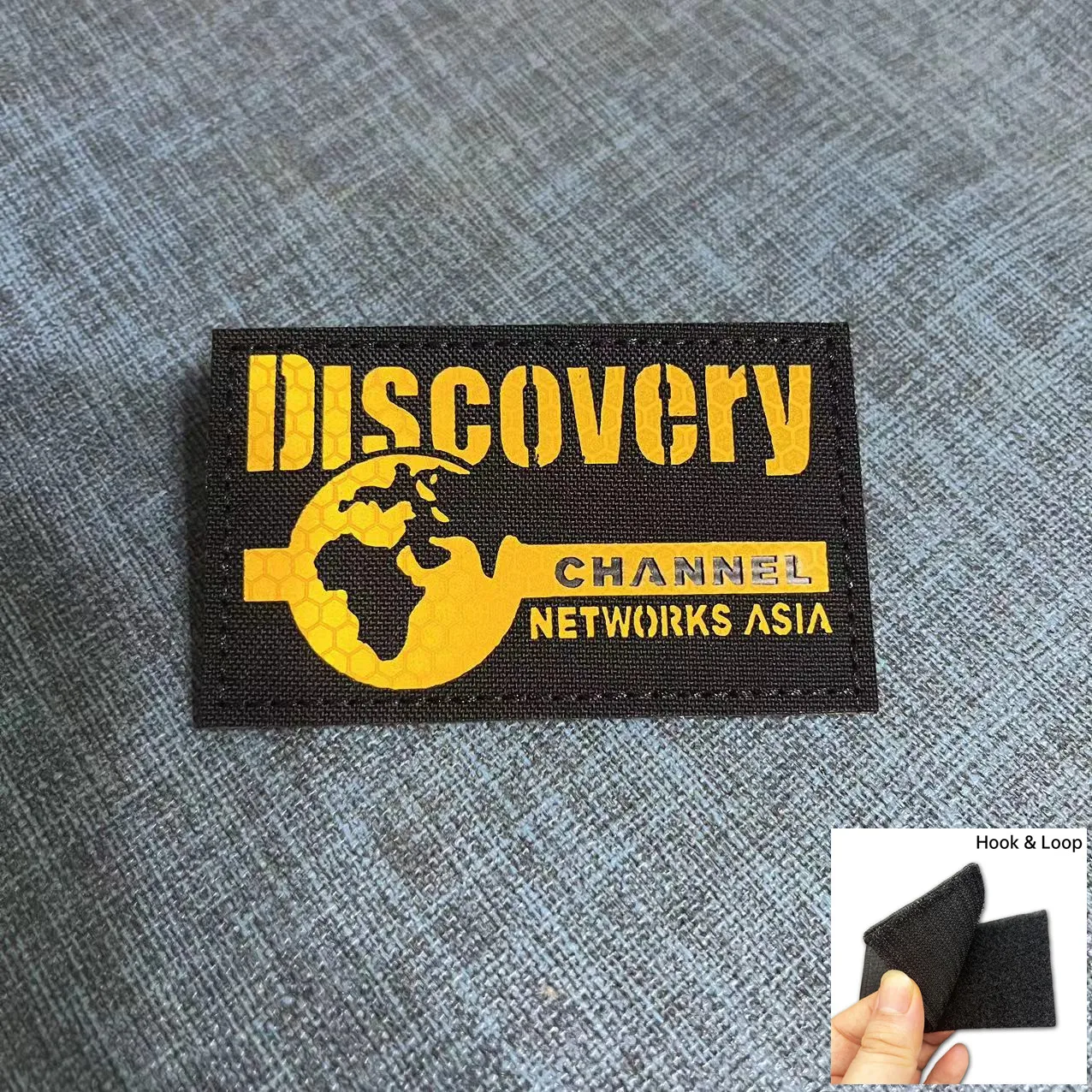 Желтая светоотражающая нашивка Discovery Channel тактический нейлоновый значок для