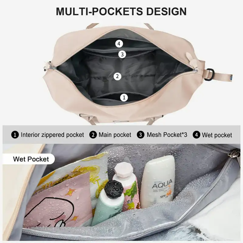 Gorgeous Striking Sports Tote Gym Bag for Women - Shoulder Weekender Travel Duffel Bag, Perfect Overnight Boarding Bag for Men.
