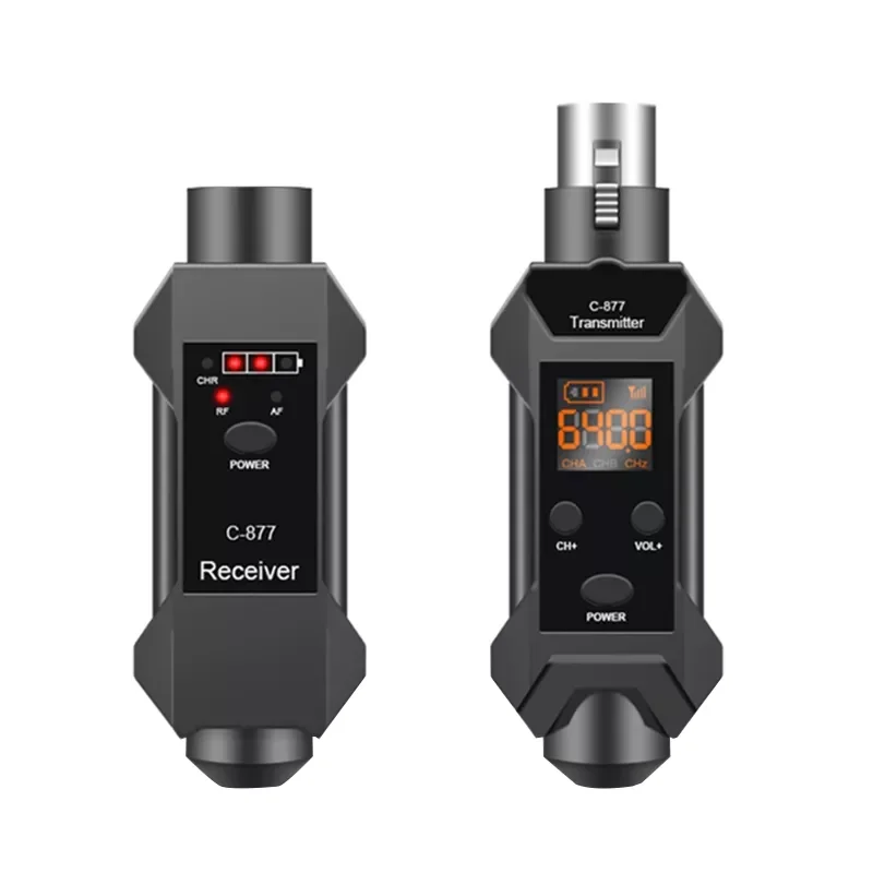 

Компактный и легкий микрофонный адаптер PA System, перезаряжаемый беспроводной передатчик XLR с аккумулятором 14500 X6HB