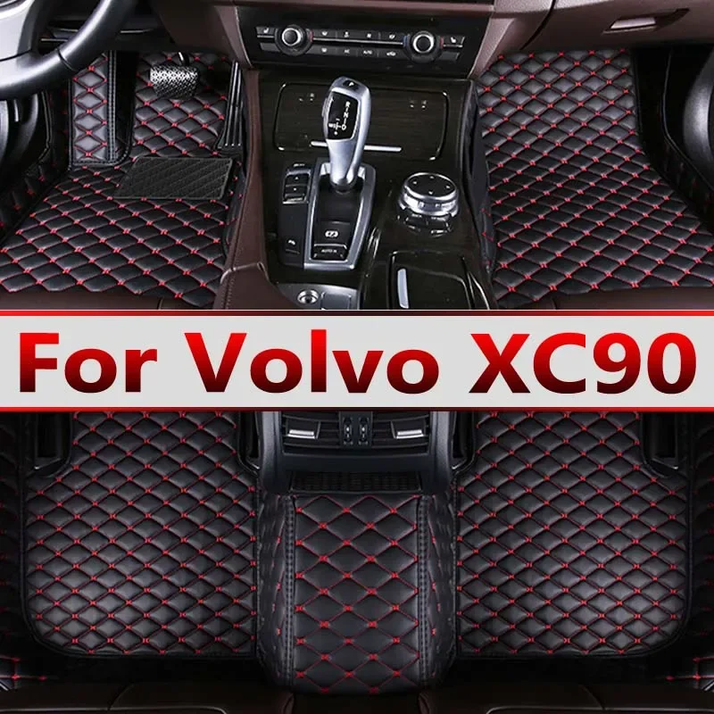 Автомобильный коврик для Volvo XC90 MK1 2002 ~ 2014 7-местный грязеотталкивающий кожаный Cubre
