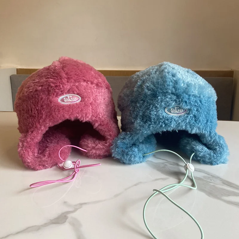 

Женская зимняя шапка, рабочая шапка для женщин, утепленная холодная тёплая шапка-ветровка, теплая шапка-пилот, шапка с ушами