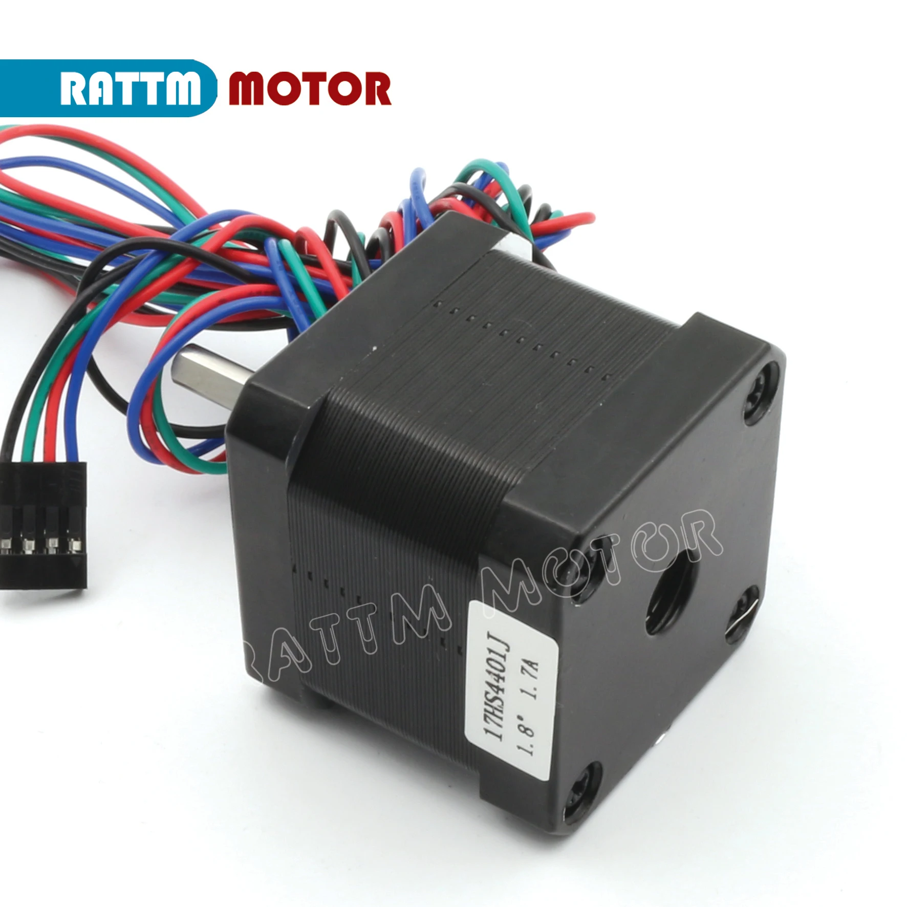 Шаговый электродвигатель 17HS4401J Nema17 1 7a/40 мм/78oz-in для ЧПУ 3D-принтера с проводным