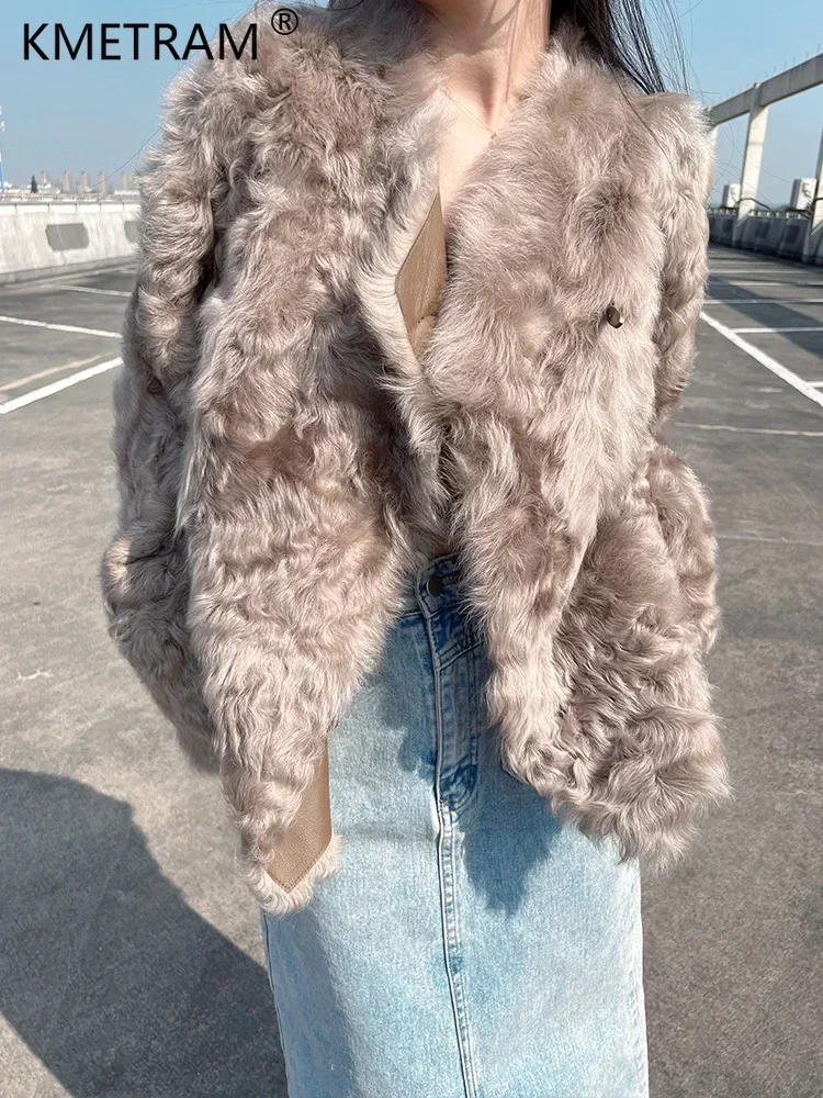 Женская куртка из натурального овечьего меха Little Lake роскошное зимнее пальто 2024