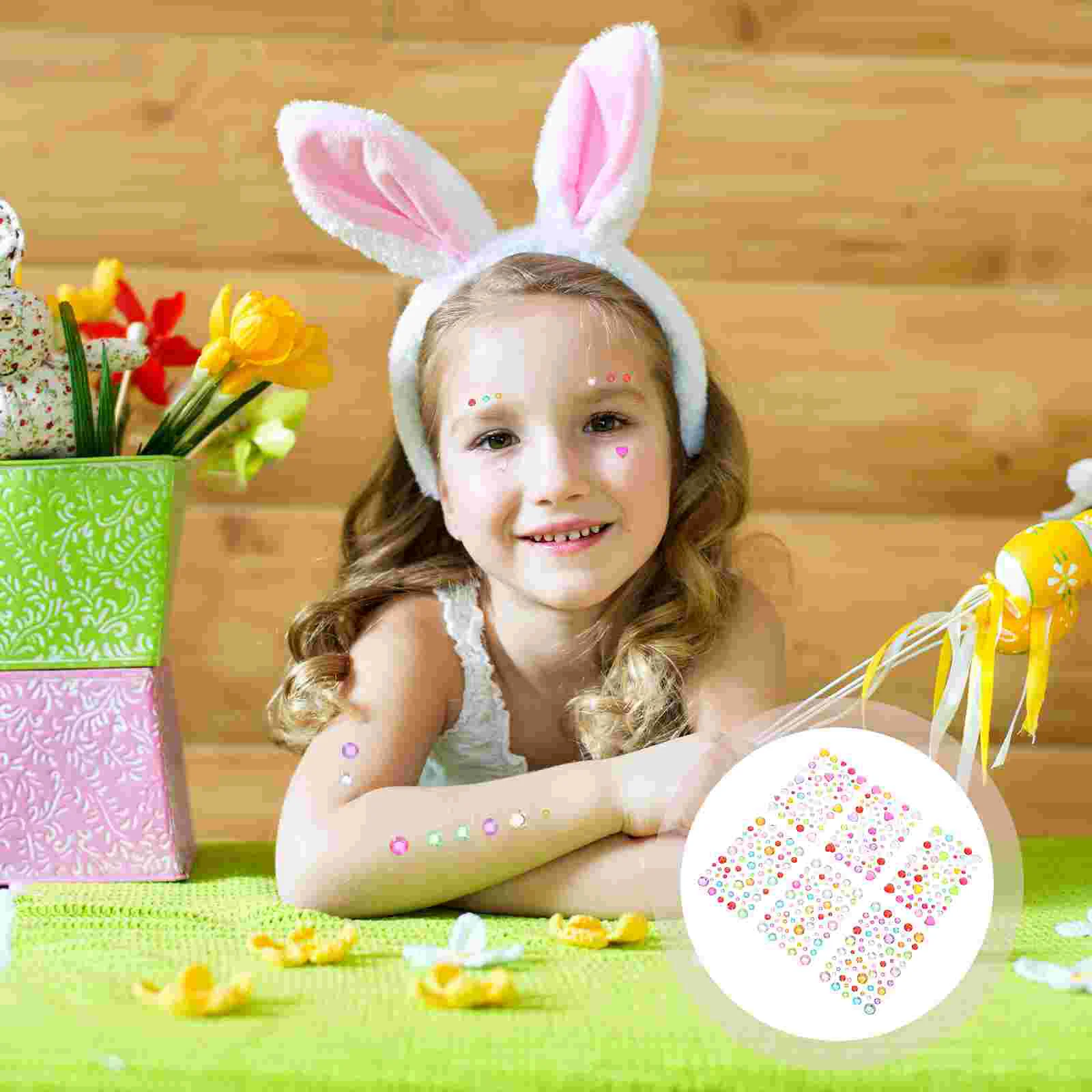 

12 Sheets Face Gems Self Adhesive Eye Body Rhinestone Stickers for Women Girls