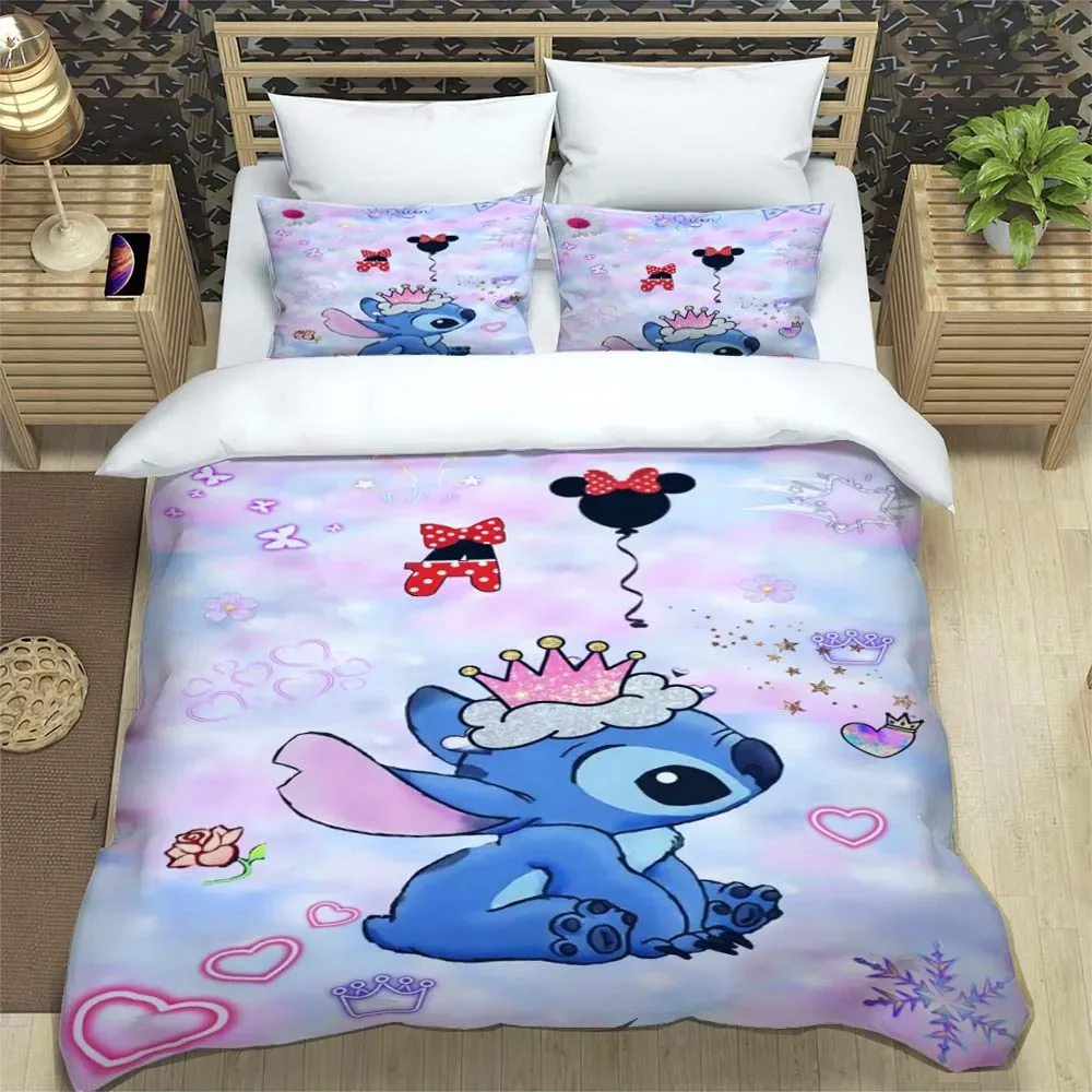 Стежка пододеяльник мультфильм аниме с принтом одеяло 100% полиэстер постельное