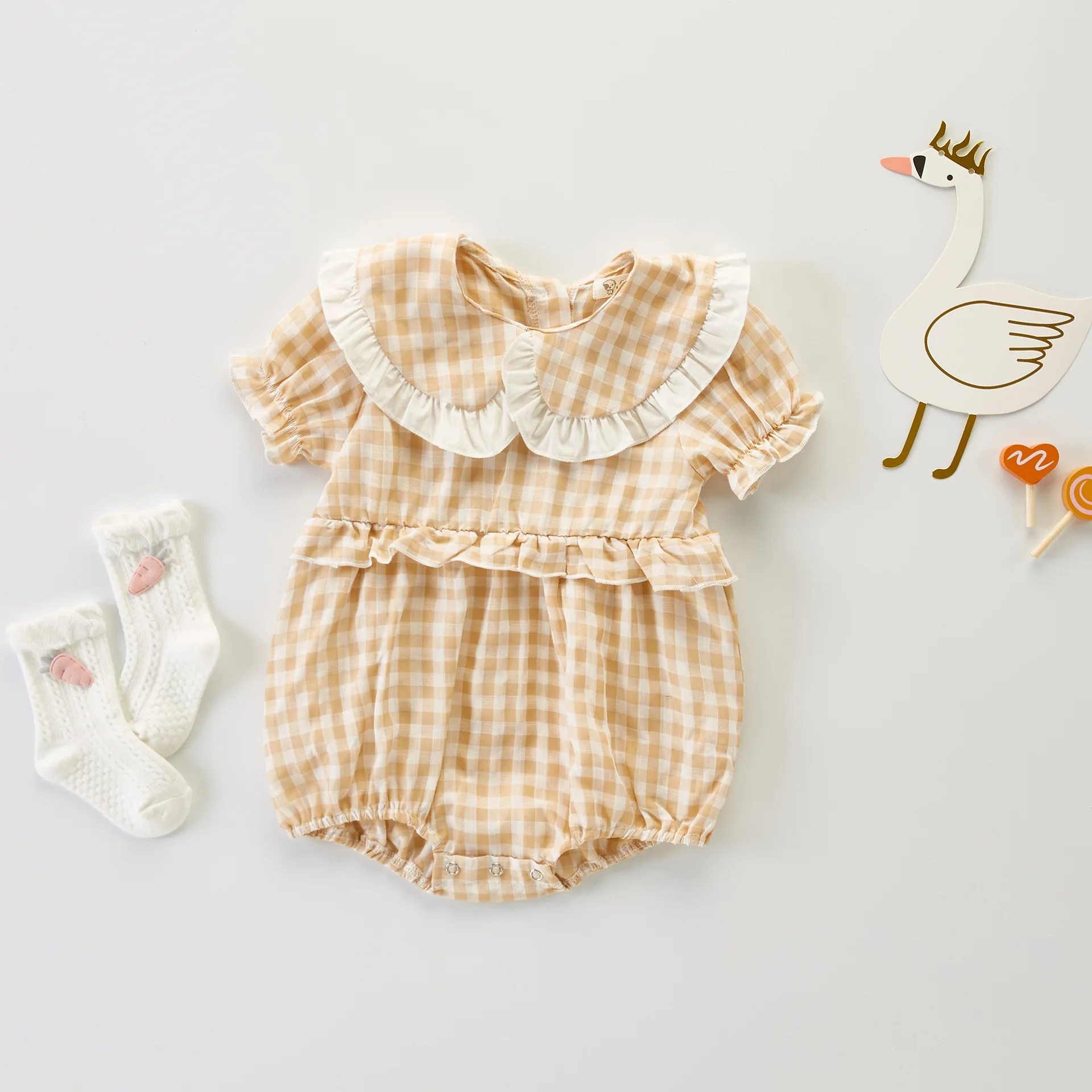 

2022 Summer Outfit Newborn Baby Girl Dresses Cute Lattice Cotton Infant Princess Dress Toddler Clothes Baby Clothes Girl
