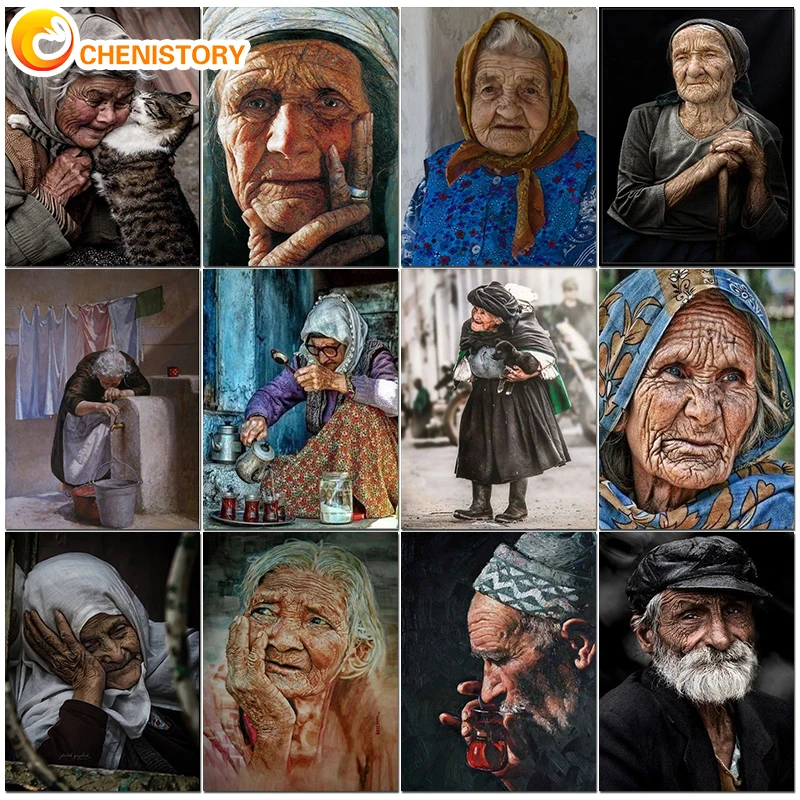 

Набор для раскрашивания по номерам CHENISTORY, акриловая ручная роспись, картина по номерам, поделки «сделай сам», картина маслом на холсте, укра...