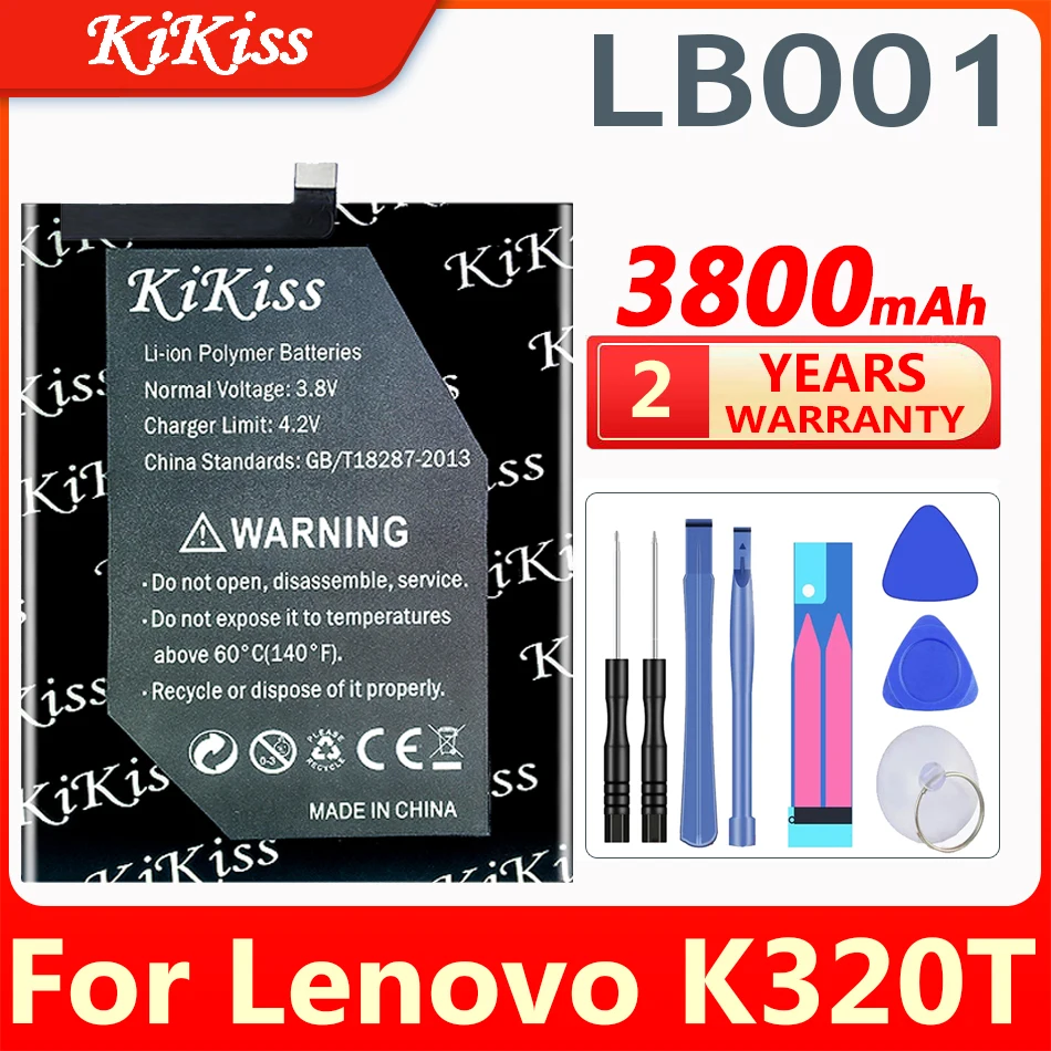 

Original KiKiss 3800mAh LB001 Battery For Lenovo K320T Mobile Phone Batterie Bateria