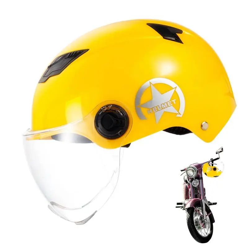 

Мотоциклетный шлем в стиле ретро, всесезонный шлем для телефона, мотоциклетный шлем на пол лица