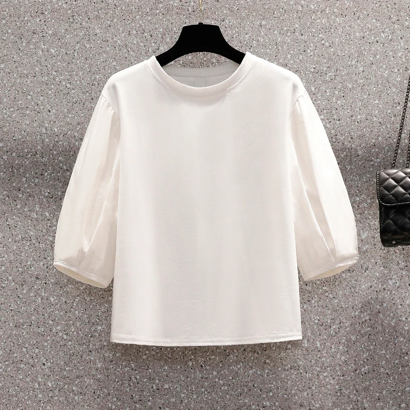 Женский Повседневный костюм из двух предметов элегантная белая футболка и синее