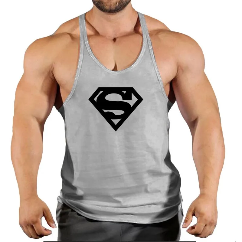 

New Arrivals Bodybuilding stringer tank top male Cotton Gym sleeveless shirt men Fitness Vest Singlet sportswear workout tanktop