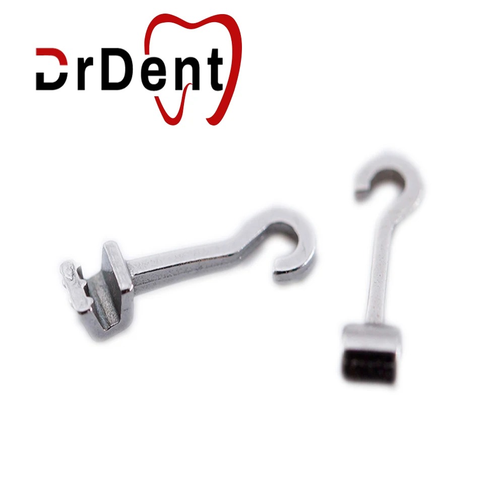 

Drdent 10PCS Dental Orthodontics Sliding Crimpable Hook Long With Buccal Tube Multi-Function Long Hook Bondable Lingual Button