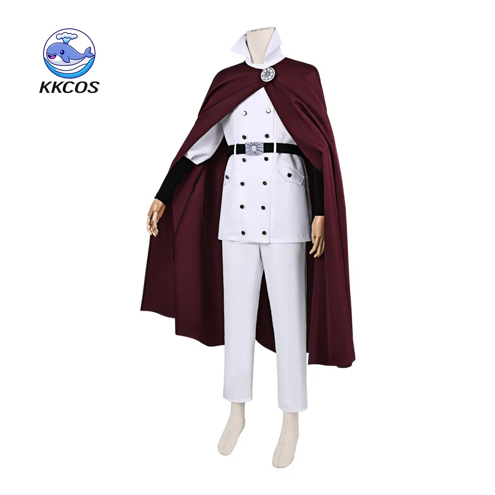 Фото Костюм для косплея KKCos BLEACH Yhwach: полный комплект униформы Ванденрих, белая военная форма, красный плащ, для Хэллоуина и карнавала №3