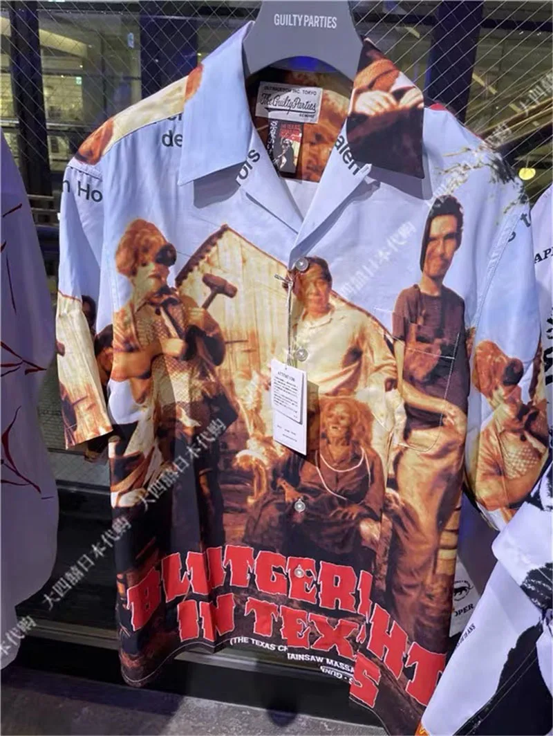 2022ss WACKO MARIA Shirt Men Women 1:1 Street Fashion Loose WACKO MARIA Men's Hawaiian Shirt