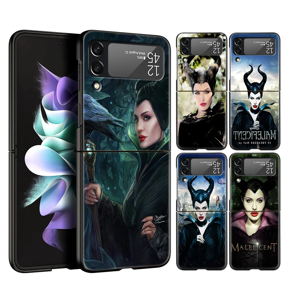 

Maleficent Hard PC Phone Case For Samsung Galaxy Z Flip 4 Bag Black ShockProof Cover for Samsung Z Flip 3 5G Shell Fundas Bag