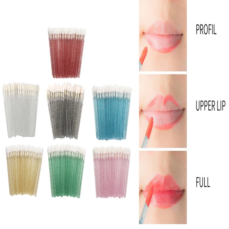 

50 шт./упаковка, блестящие аппликаторы для наращивания ресниц