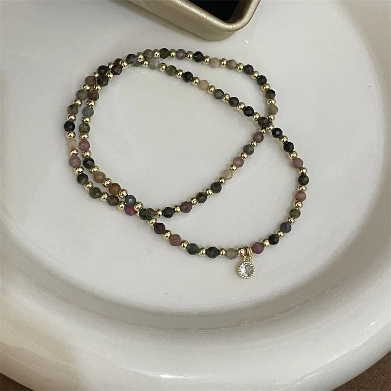 Korean Style Aesthetic Color Y2K Subcuture Dopamine Bead Choker Necklace for Women Fashion Sweet Cool Spicy Girl Charms Jewelry