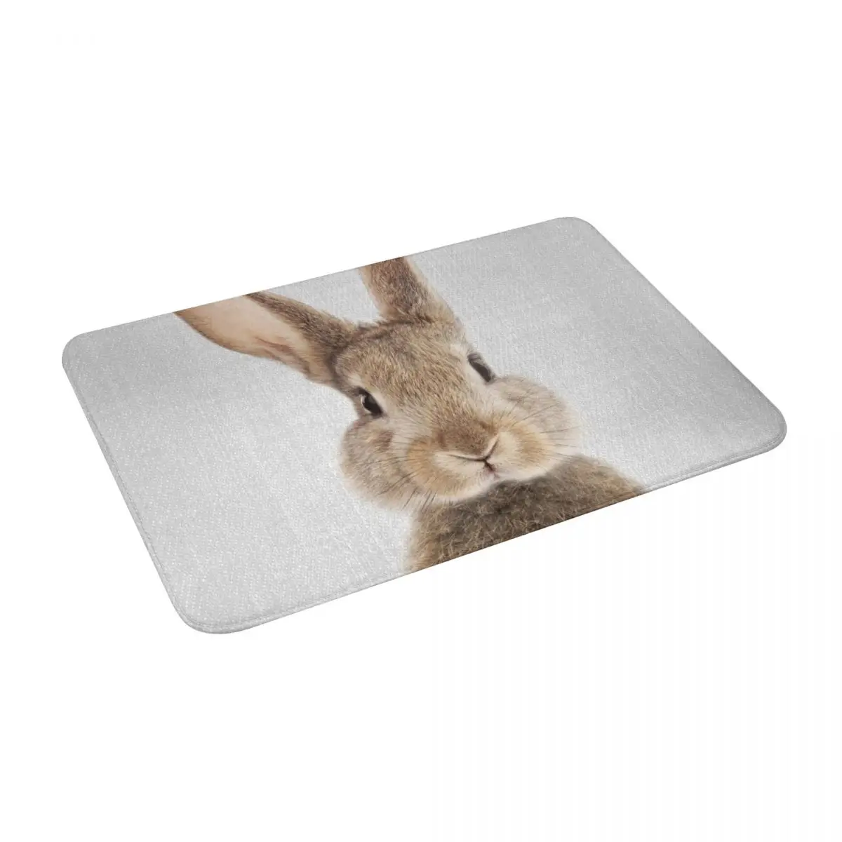 Коврик для ванной с кроличьими ушками Яркий декоративный 3D ковер нескользящий