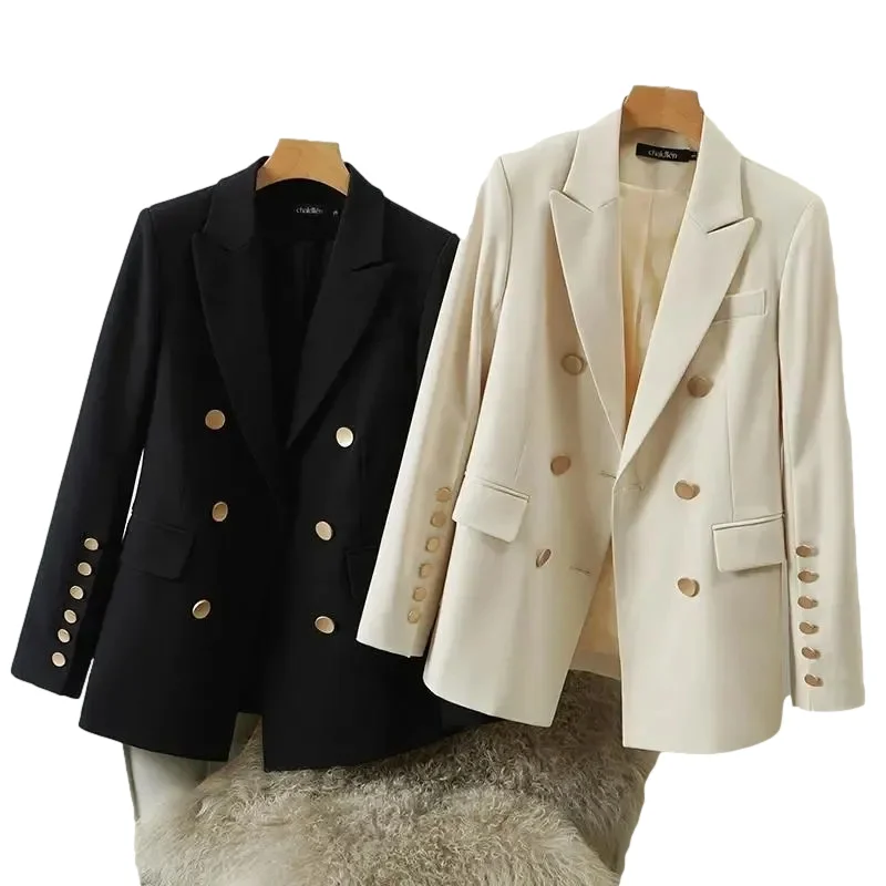 

Blazer Women Spring Suit New 2023 Suits Ladies Western Style Blazers Short Slim Autumn Jacket Female Coat Black Fashion Loose