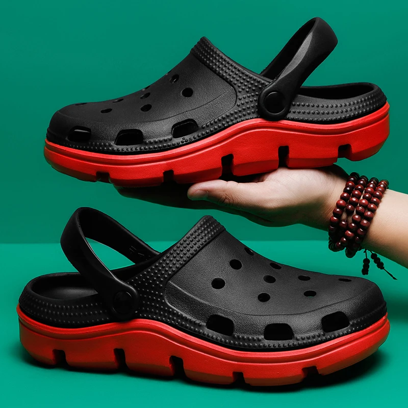 

Hot Clogs Women Sandals Casual Summer Beach Comfort Pink Outdoor Slides Slip on Hole Loafers Garden Sandals Couple Men Shoes