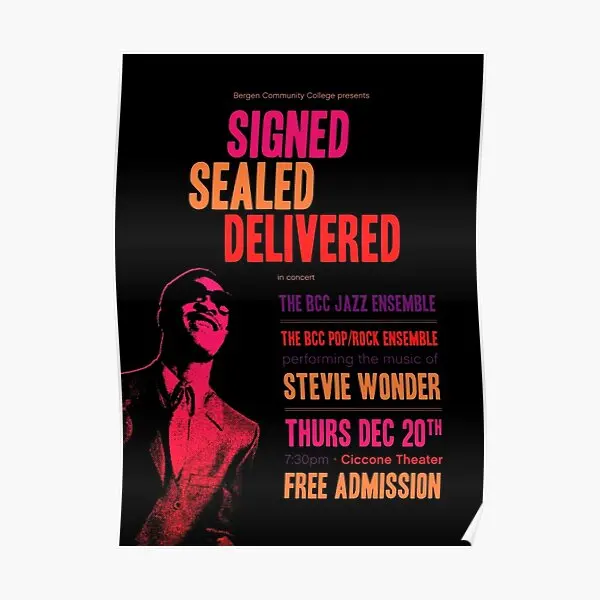 

Stevie Wonder Signed Sealed Delivered Poster Vintage Wall Painting Home Modern Mural Decor Funny Decoration Print Art No Frame