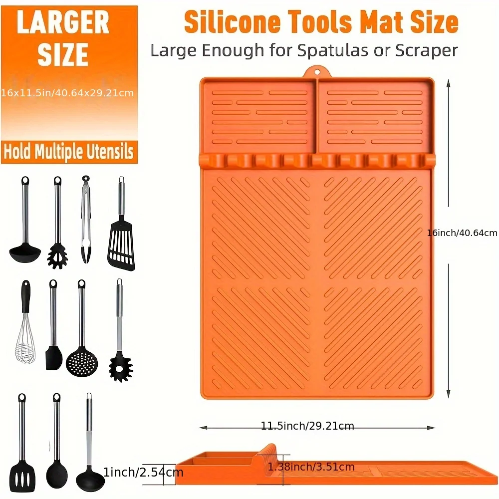 Силиконовый коврик для гриля совместимый с Blackstone силиконовая подставка шпателя