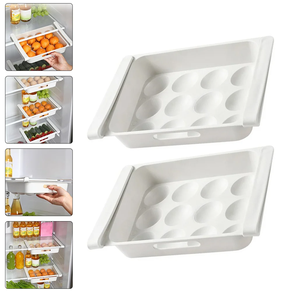 

Egg Drawer Fridge Refrigerator Organizerstorage Freezercontainer Cabinet Holder Box Bin Boxes Multitray Shelf Saver Baskets