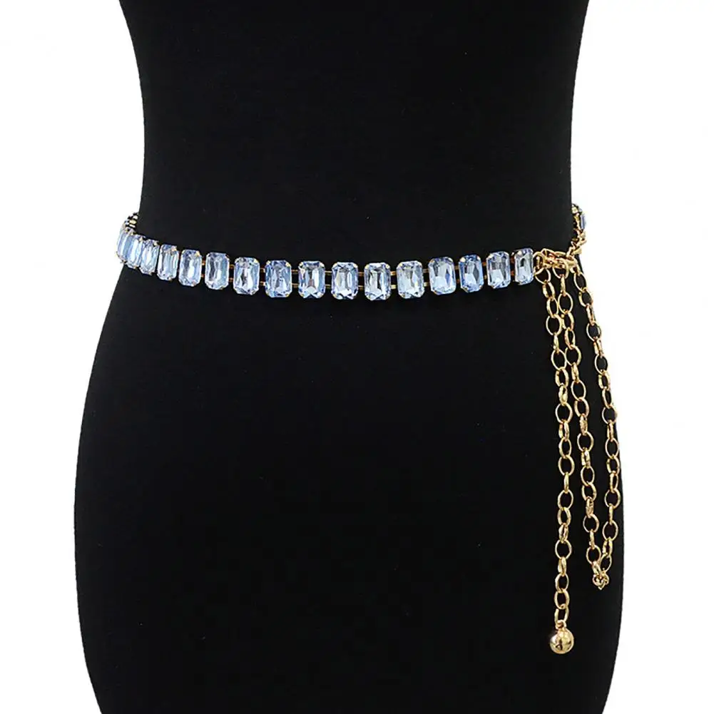 

Trendy Shiny Faux Crystal Women Body Chain Belt Waist Belt Hypoallergenic Fashion Jewelry