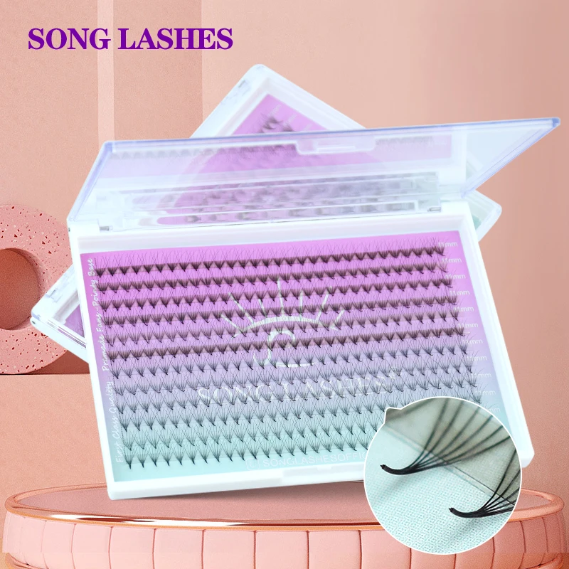Song Lashes Pointy Base Promade Fans Eyelash Extension Sharp Thin Pointy Base Promade Volume Fans Eyelashes8D 10D 12D