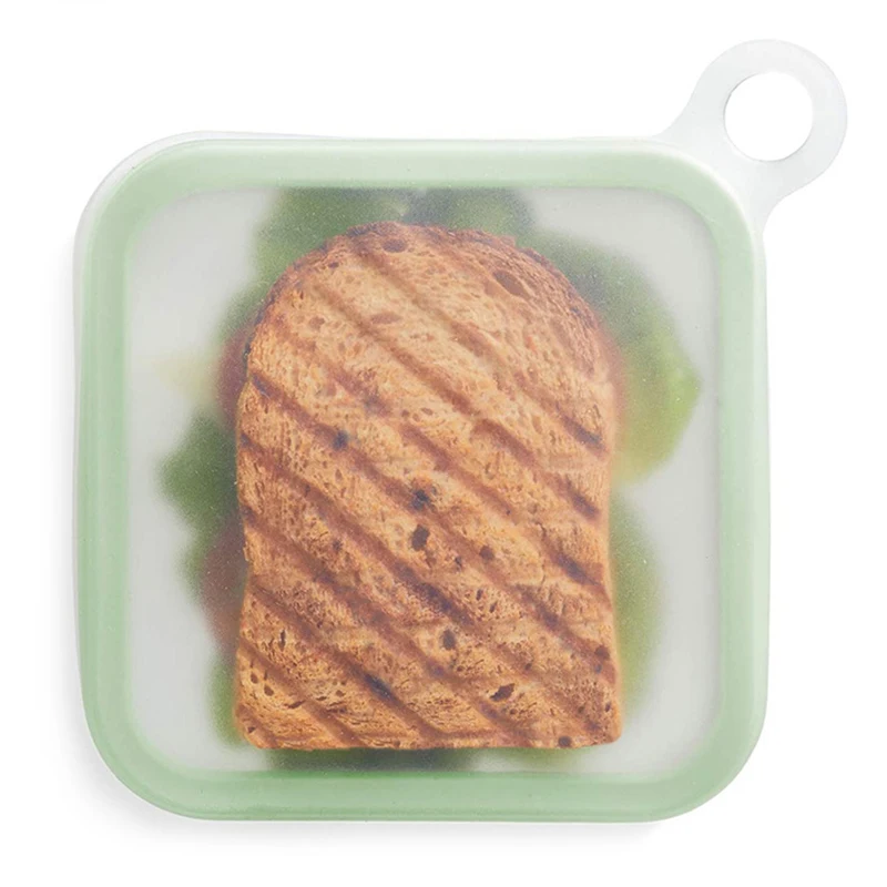 

Portable Sandwich Toast Bento Box Reusable Silicone Sandwich Case Microwavable Eco-Friendly Kids School Breakfast Lunch Box