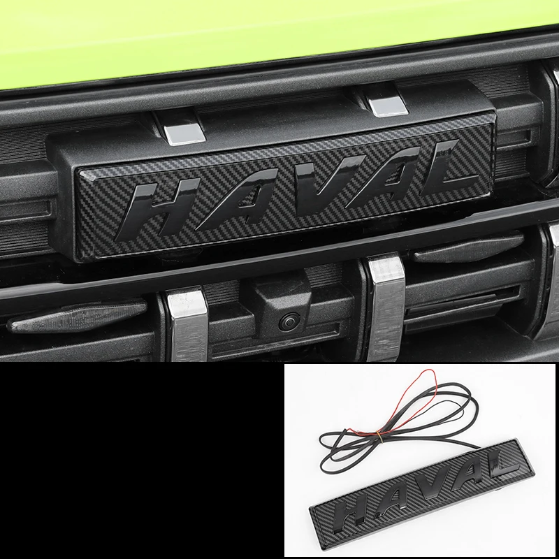 

Для Haval H3 2024 2025 автомобильный Стайлинг передняя решетка эмблема свет передняя решетка дымчатый черный внешний декоративный светильник аксессуары