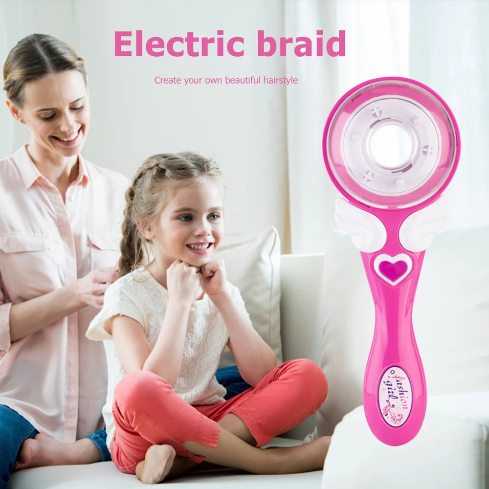 

Girls Electric Automatic Hair Braid DIY Fashion Braiding Hairstyle Tool Play Makeup Roller Pretend Twist Braider Machine Weave