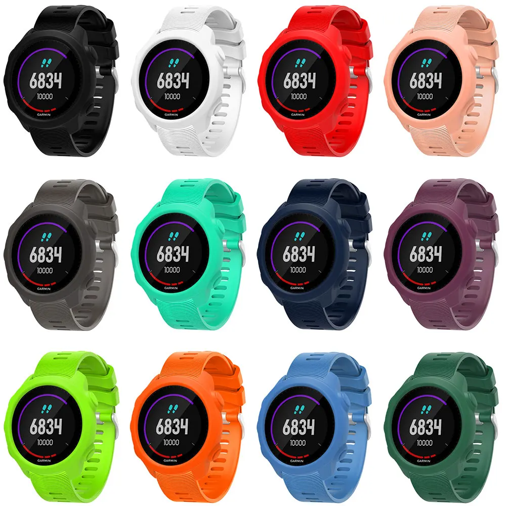 Фото Мягкий силиконовый чехол для Garmin Forerunner 245 м, красочный защитный чехол с полным покрытием для Garmin Forerunner 245, аксессуары №2