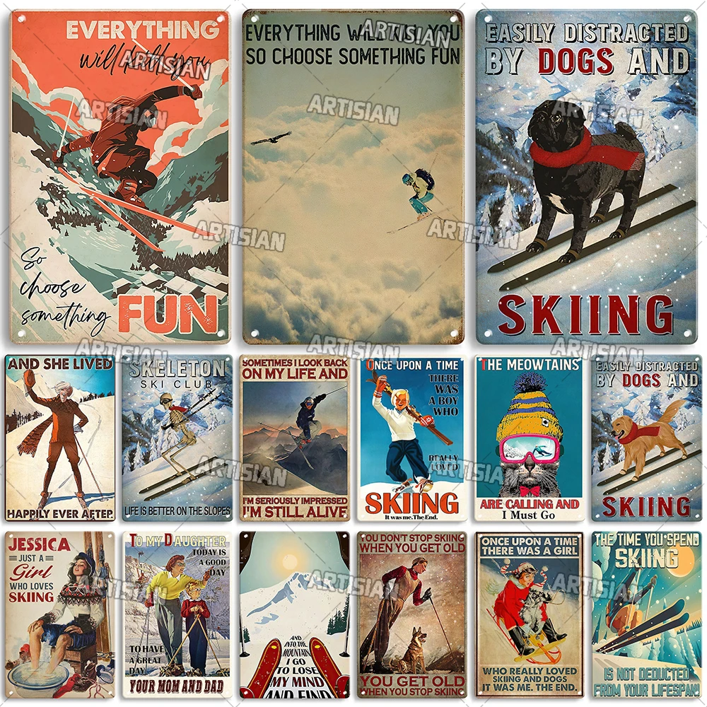 Ing Tin Plaque Sledding Sport Decorative Plate Wall Decor Garage Bar Pub Club Hotel Cafe