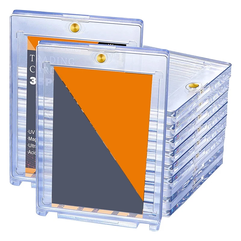

40 Pieces Thick Magnetic Card Holder 35Pt Hard Plastic Protector Standard For Collectible Trading Cards, Baseball, Sport
