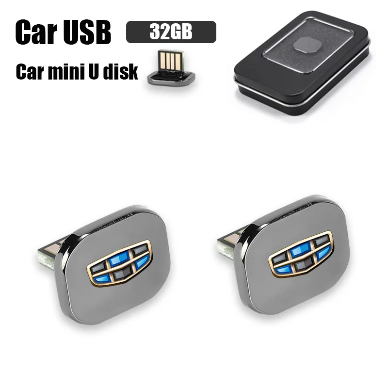 

Мини USB флэш-накопитель 32 Гб U диск для Geely Coolray Геометрия CK Monjaro Tugella 2022 Okavango Boyue Haoyue аксессуары