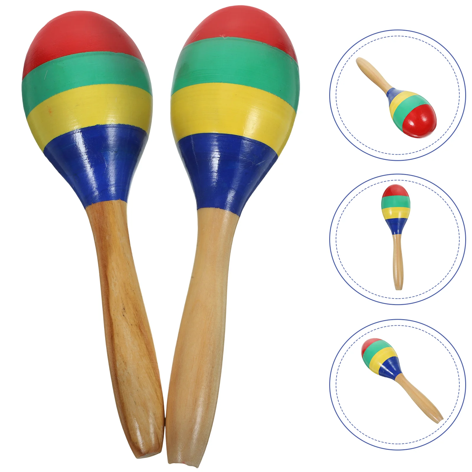 

Wood Rumba Shakers Maracas Educational Baby Toys Children Percussion Instruments