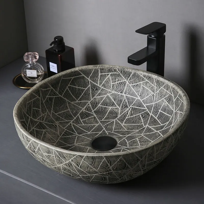 

Restoring ancient ways wash balcony washing hand basin bathroom sink ceramic lavatory toilet art vessel