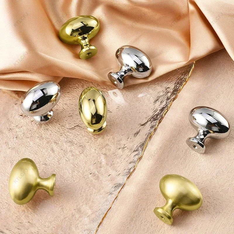 Итальянская овальная дверная ручка шкафа латунный ящик золото серебро