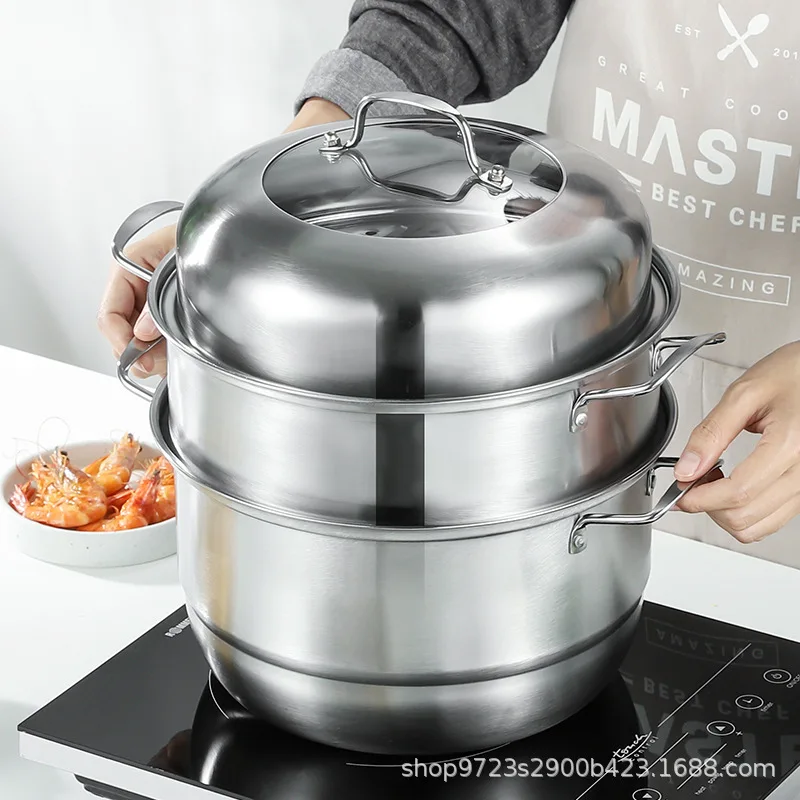 

2 шт., двухслойная Пароварка из нержавеющей стали