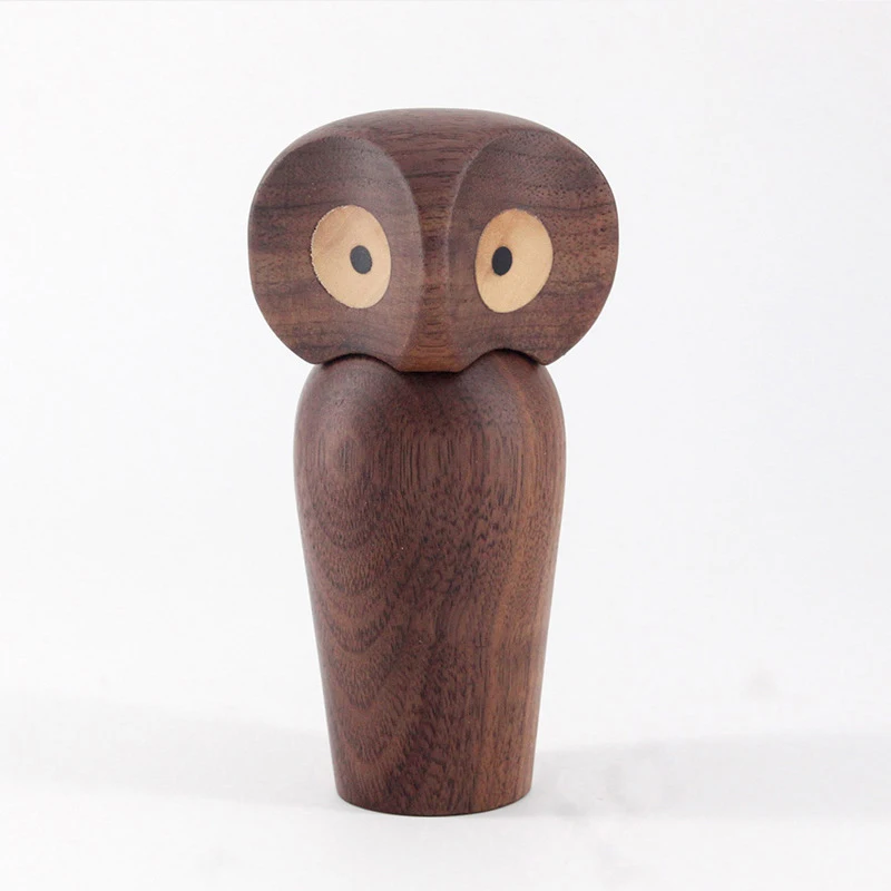 

2022 New Products Creative Home Wooden Crafts Ornaments Owl Wisdom Symbol of Birthday Gifts Wooden Play Desktop Ornaments