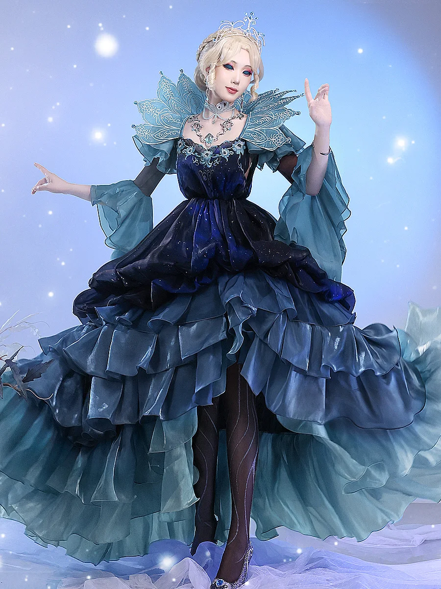 

Game Identity Ⅴ Bloody Queen Night Tides Marie Cosplay Costume Uniform Wig Halloween Party Outfit Female Role Play Clothing