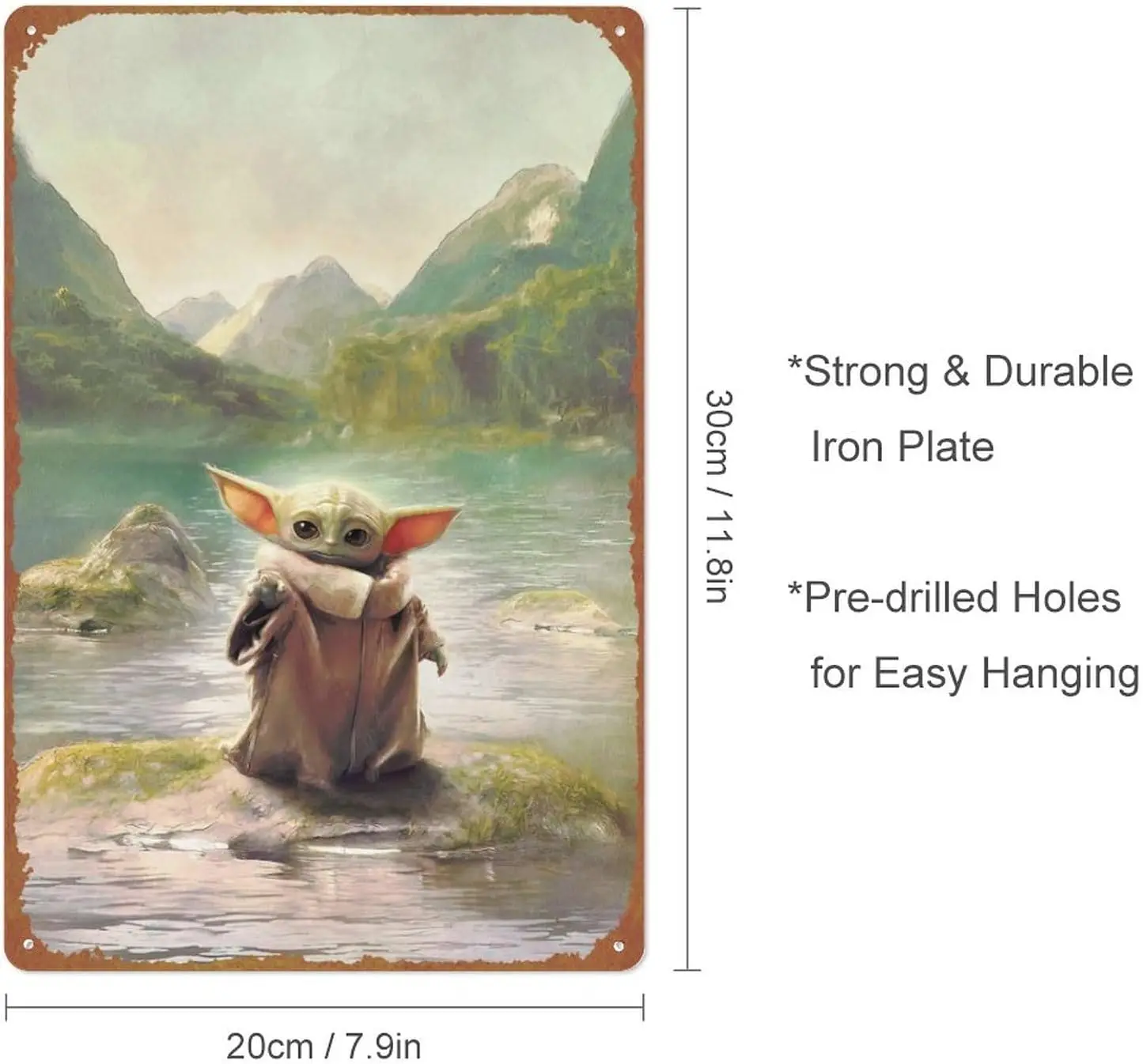 Постеры Grogu с комиксами жестяные знаки металлические банки для ретро-фильмов
