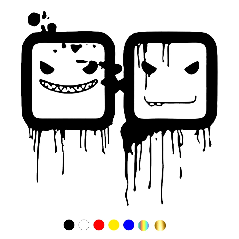 

CS-1233# 18*18cm 2+2 funny car sticker vinyl decal white/black for auto car stickers styling