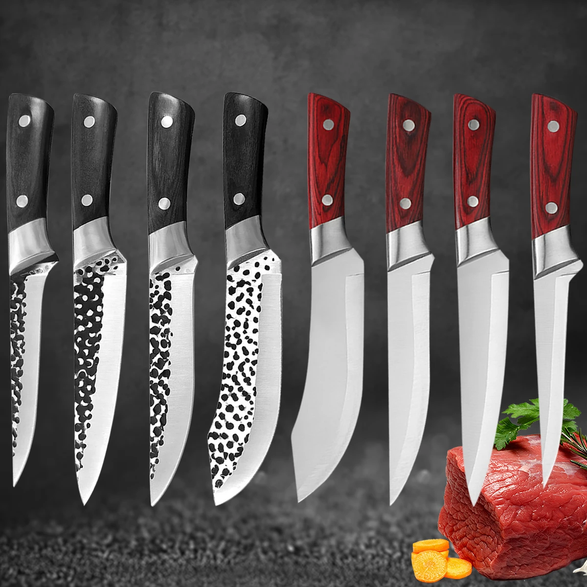 

Набор кухонных ножей шеф-повара, многофункциональный Кливер из нержавеющей стали для мяса, костей, рыбы, фруктов, овощей