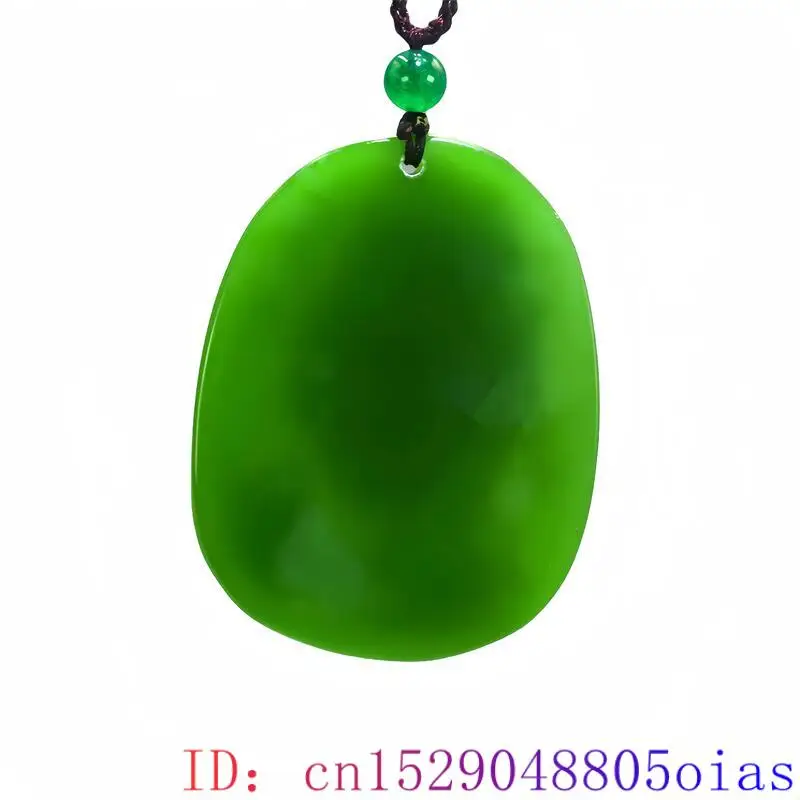 Ожерелье с подвеской из натурального зеленого нефрита Модный Роскошный