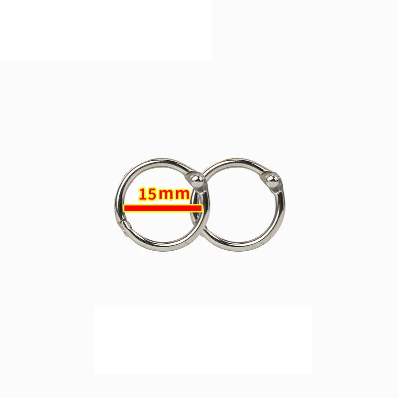 

100 шт., металлические кольца, переплет, сделай сам, альбомы, круглые отрывные книжные обручи, открывающиеся офисные переплетные принадлежности, фотоальбом 15/20/25/30/35/43 мм