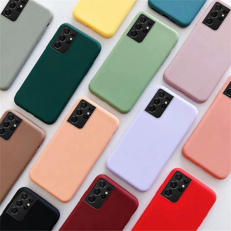 

Candy Solid Color Silicone Case For Samsung Galaxy A51 A71 A81 A91 A01 A11 A21 A70E A41 A31 A21S M51 M31 5G A30 A50 A70 Cover